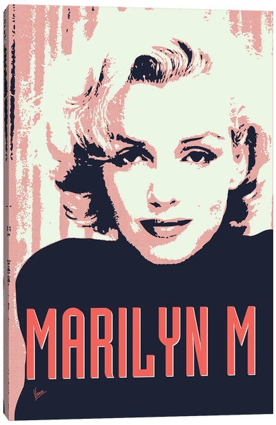 60's Diva Marilyn M. Canvas Art Print - Home Theater Art