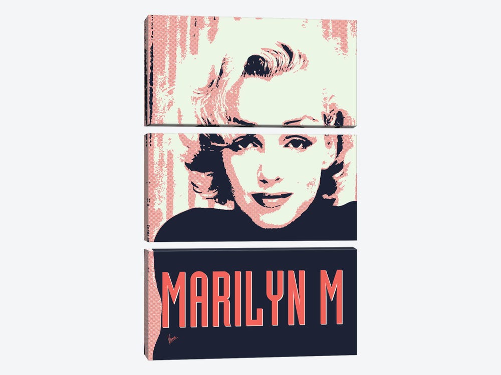 60's Diva Marilyn M. by Chungkong 3-piece Canvas Artwork