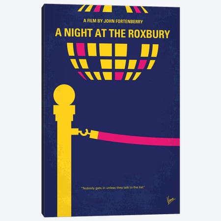 A Night At The Roxbury Minimal Movie Poster Canvas Print #CKG786} by Chungkong Canvas Art Print
