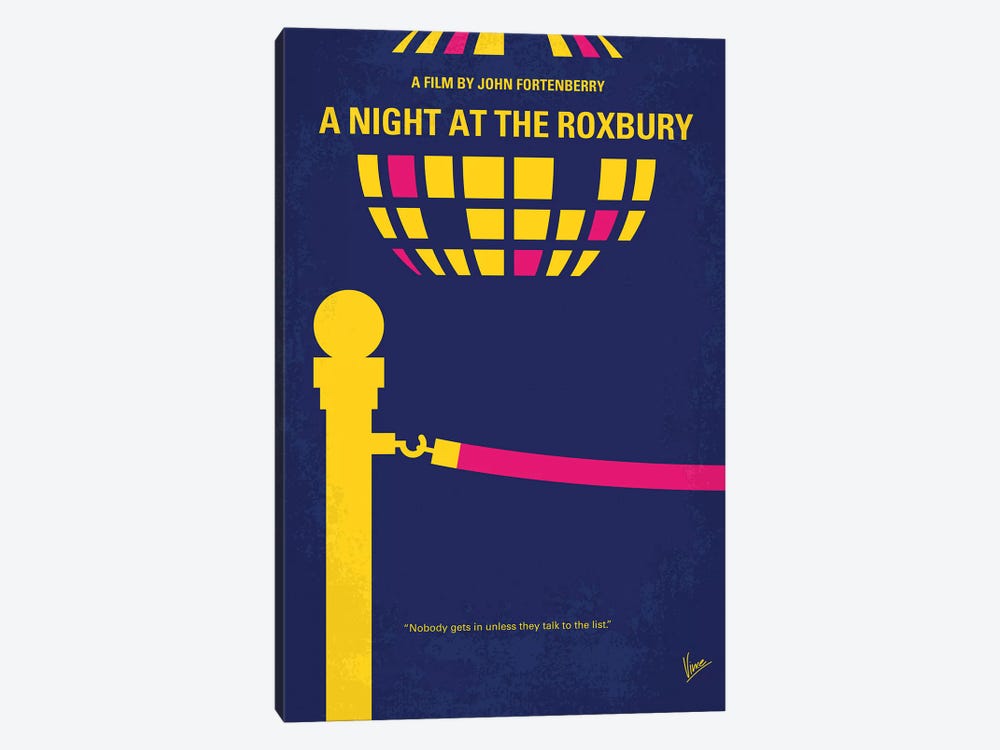 A Night At The Roxbury Minimal Movie Poster by Chungkong 1-piece Canvas Art