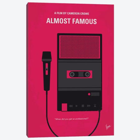 Almost Famous Minimal Movie Poster Canvas Print #CKG787} by Chungkong Art Print