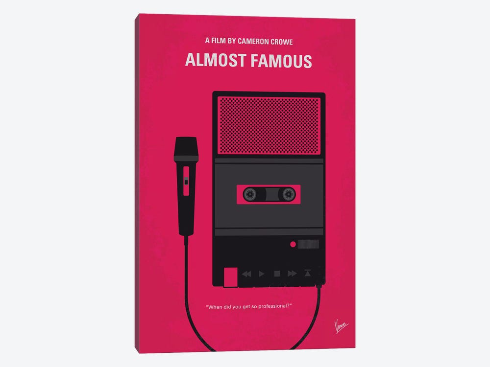 Almost Famous Minimal Movie Poster by Chungkong 1-piece Canvas Art Print
