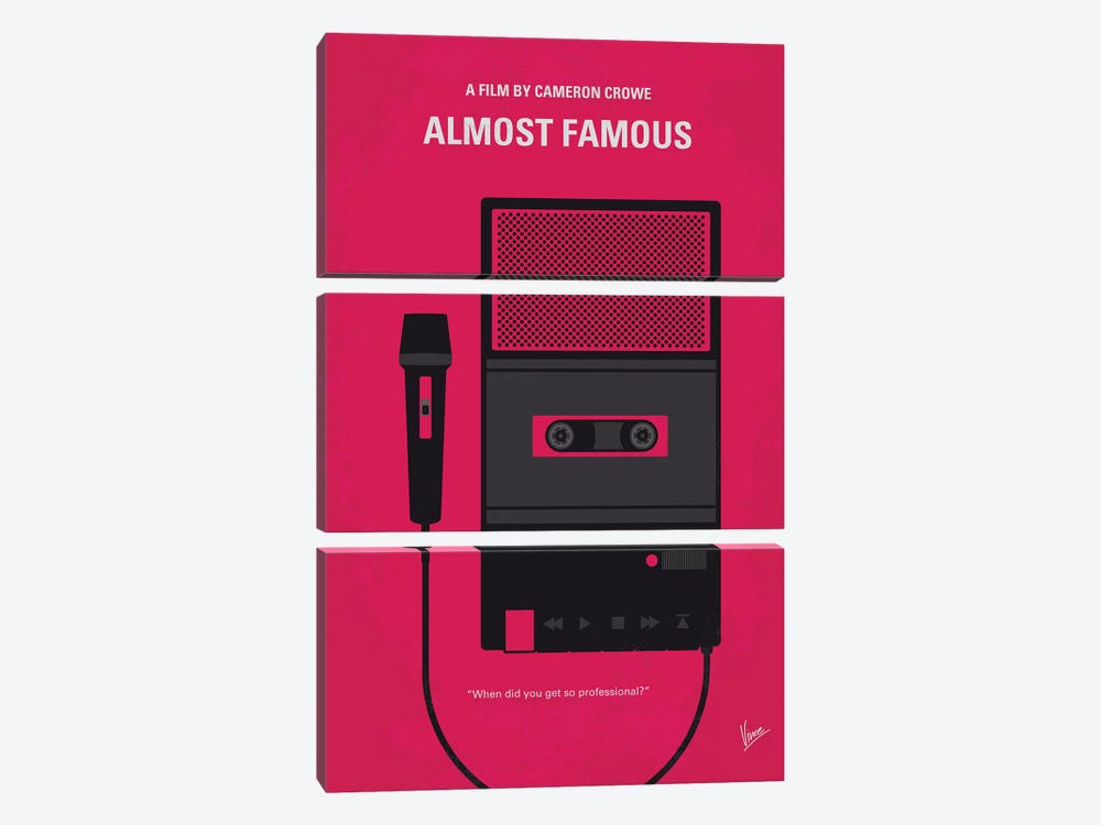 Almost Famous Minimal Movie Poster by Chungkong 3-piece Canvas Print