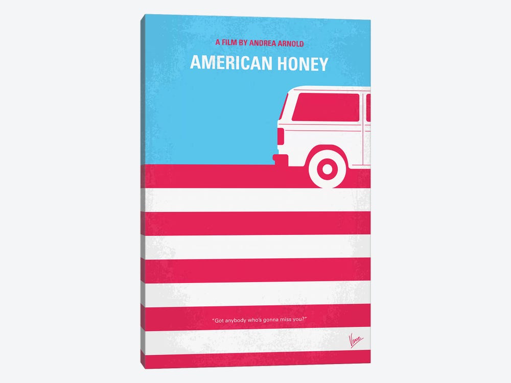 American Honey Minimal Movie Poster by Chungkong 1-piece Canvas Artwork