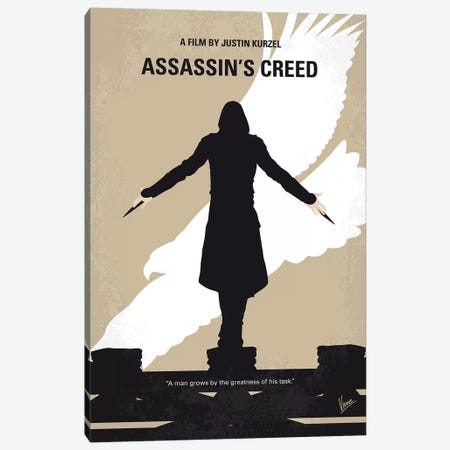 Assassins Creed Minimal Movie Poster Canvas Print #CKG793} by Chungkong Canvas Print