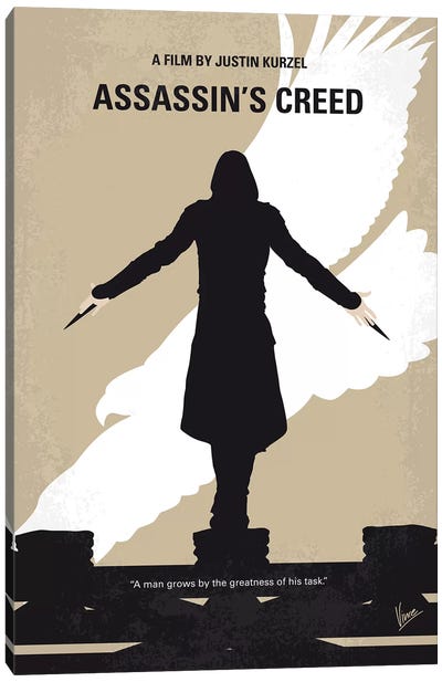 Assassins Creed Minimal Movie Poster Canvas Art Print - Assassin's Creed