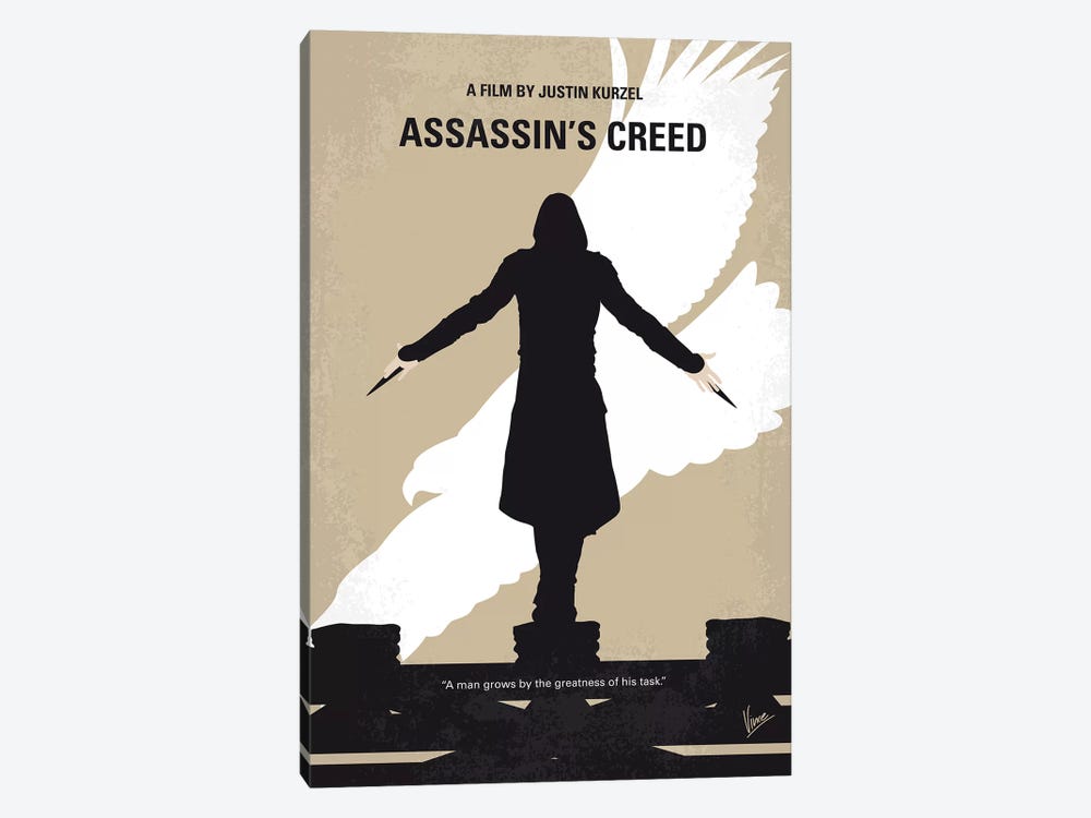 Assassins Creed Minimal Movie Poster by Chungkong 1-piece Canvas Art