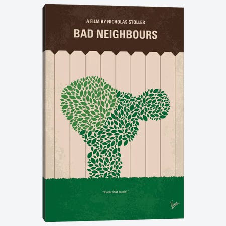 Bad Neighbours Minimal Movie Poster Canvas Print #CKG795} by Chungkong Canvas Art