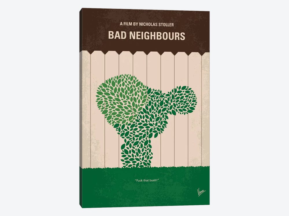 Bad Neighbours Minimal Movie Poster by Chungkong 1-piece Canvas Artwork