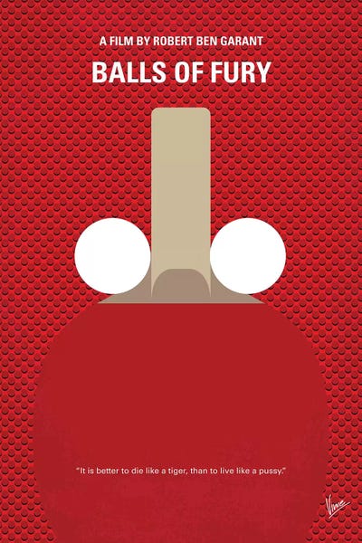 Balls Of Fury Minimal Movie Poster Canvas Art by Chungkong iCanvas