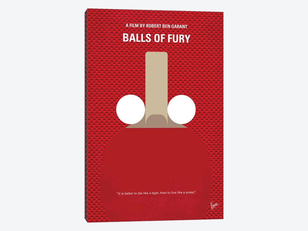 Balls Of Fury Minimal Movie Poster by Chungkong 1-piece Art Print