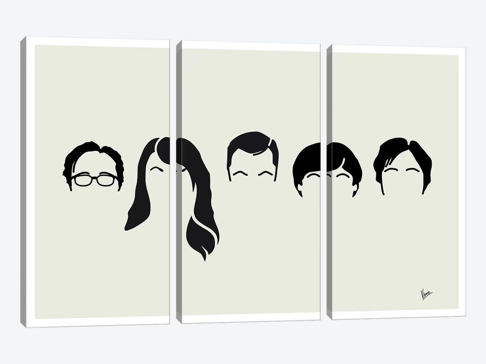 Big Bang Hair Theory by Chungkong 3-piece Canvas Print
