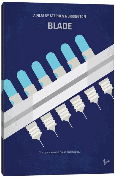 Blade Minimal Movie Poster Canvas Art Print