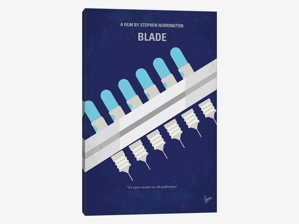 Blade Minimal Movie Poster by Chungkong 1-piece Canvas Art