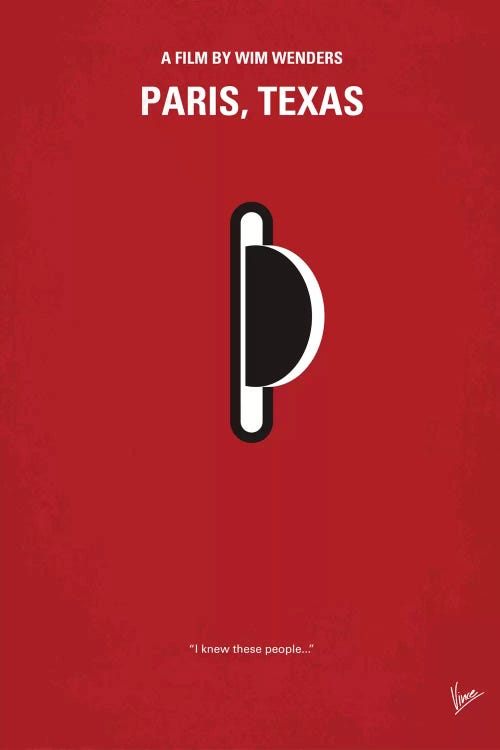 Paris, Texas Minimal Movie Poster