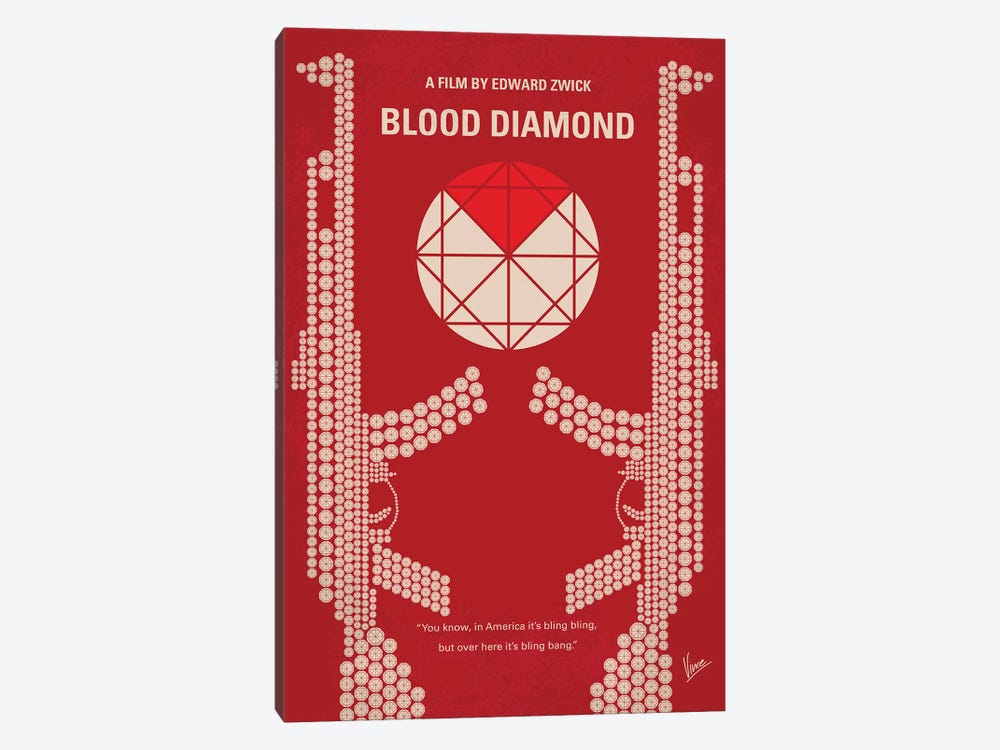 Blood Diamond Minimal Movie Poster by Chungkong 1-piece Art Print