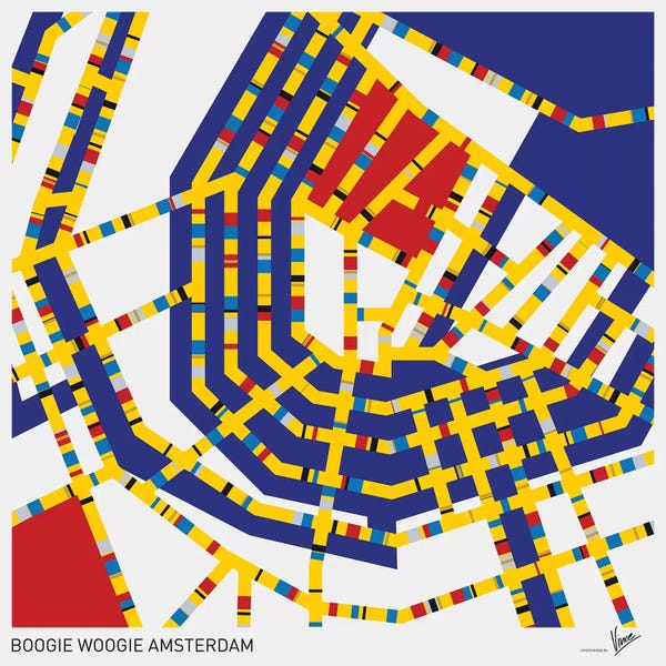 Abstract Maps: Boogie Woogie Amsterdam by Chungkong