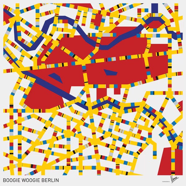 Abstract Maps: Boogie Woogie Berlin by Chungkong
