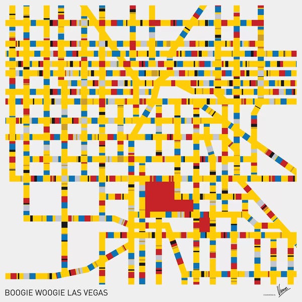 Abstract Maps: Boogie Woogie Las Vegas by Chungkong