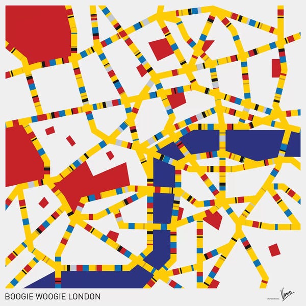 Abstract Maps: Boogie Woogie London by Chungkong