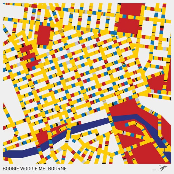Abstract Maps: Boogie Woogie Melbourne by Chungkong