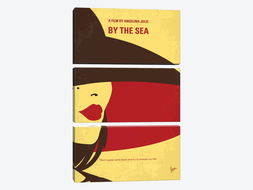 By The Sea Minimal Movie Poster by Chungkong 3-piece Canvas Wall Art