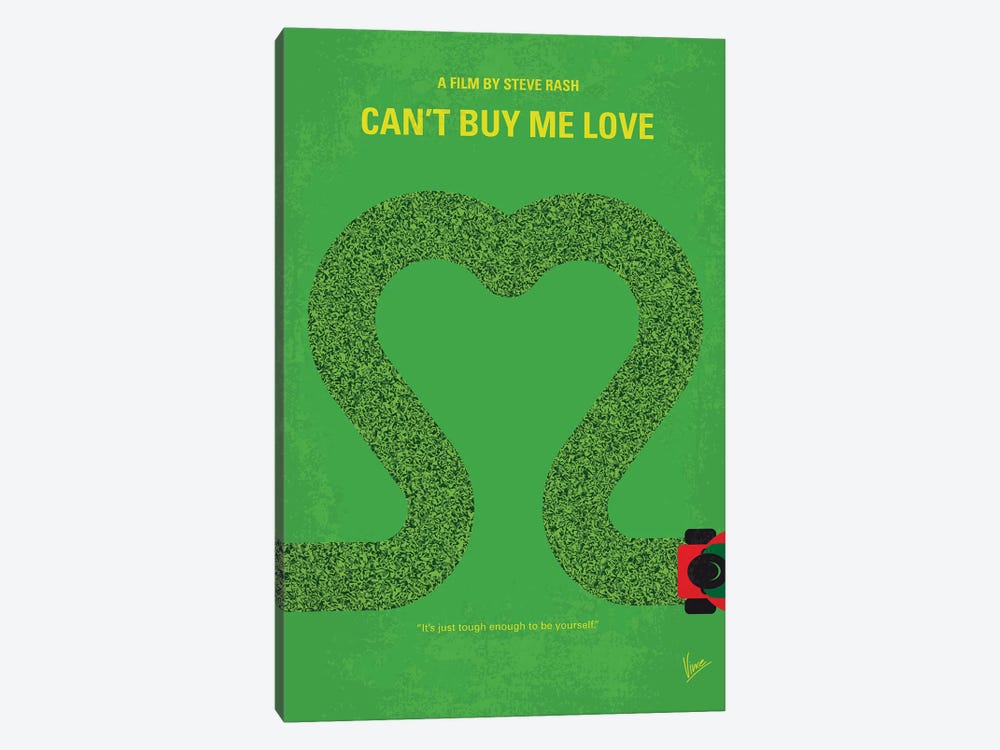 Can't Buy Me Love Minimal Movie Poster by Chungkong 1-piece Canvas Print