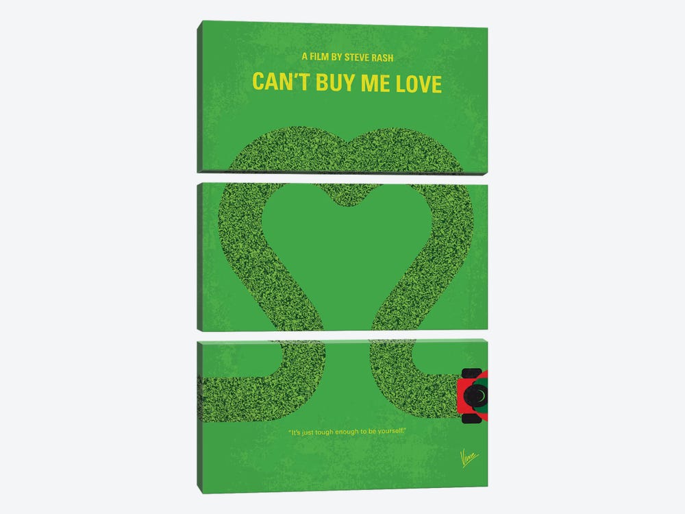 Can't Buy Me Love Minimal Movie Poster by Chungkong 3-piece Canvas Art Print