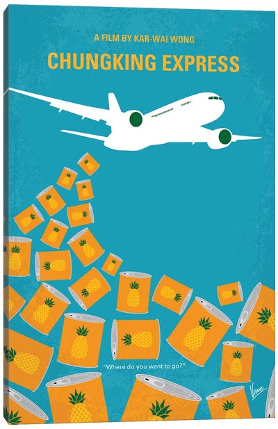Chungking Express Minimal Movie Poster Canvas Art Print - Airplane Art