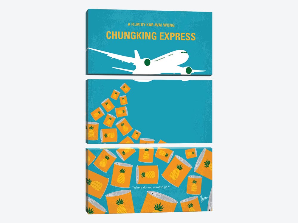 Chungking Express Minimal Movie Poster by Chungkong 3-piece Art Print