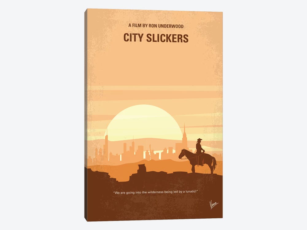 City Slickers Minimal Movie Poster by Chungkong 1-piece Canvas Art