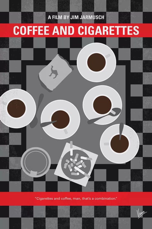 Coffee And Cigarettes Minimal Movie Poster