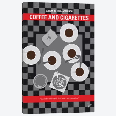 Coffee And Cigarettes Minimal Movie Poster Canvas Print #CKG821} by Chungkong Canvas Art Print