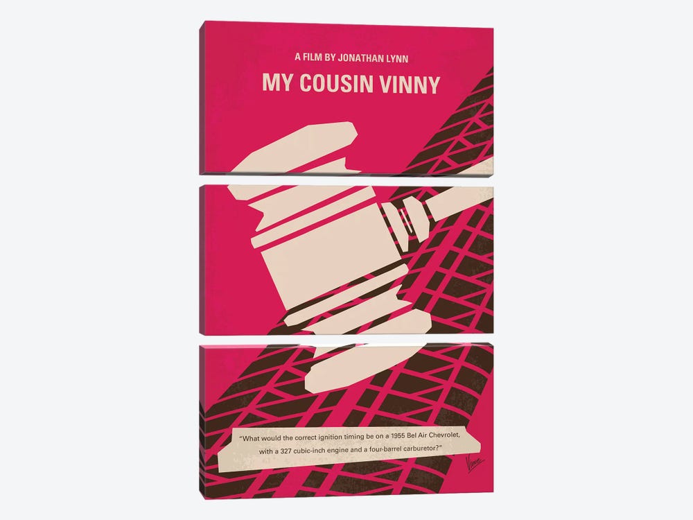 Cousin Vinny Minimal Movie Poster by Chungkong 3-piece Canvas Print