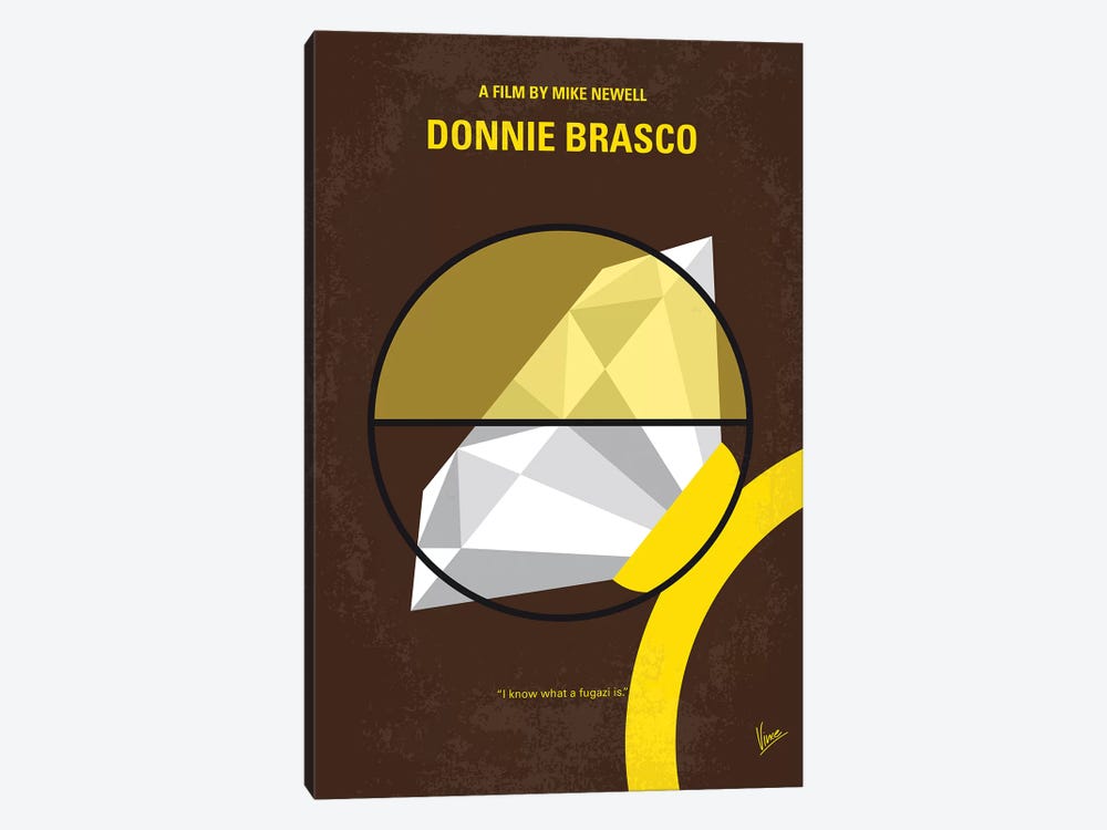 Donnie Brasco Minimal Movie Poster by Chungkong 1-piece Canvas Art