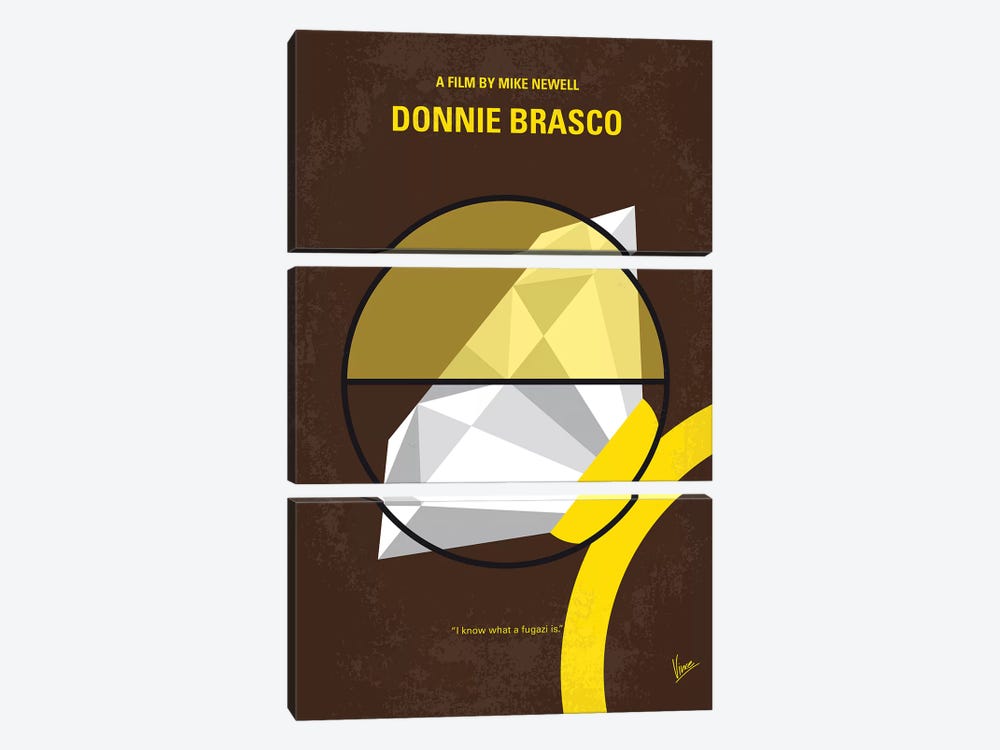 Donnie Brasco Minimal Movie Poster by Chungkong 3-piece Canvas Artwork