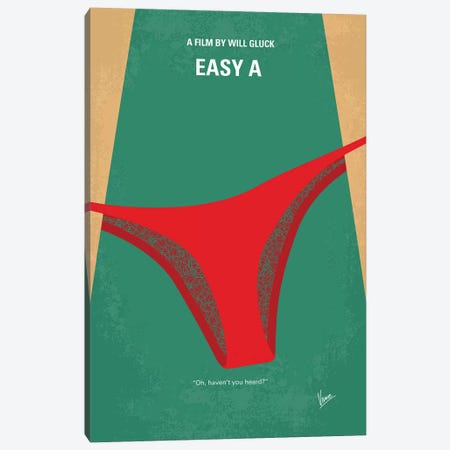 Easy A Minimal Movie Poster Canvas Print #CKG826} by Chungkong Canvas Art
