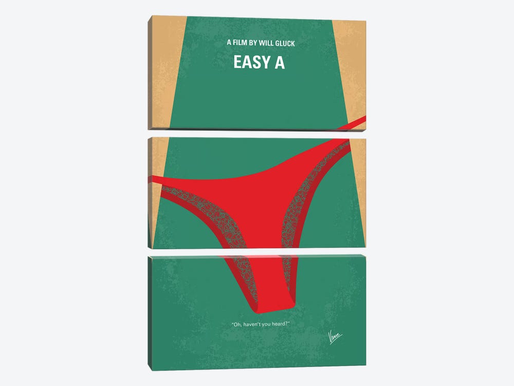 Easy A Minimal Movie Poster by Chungkong 3-piece Canvas Art