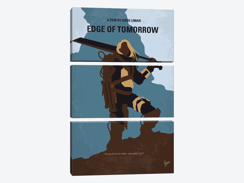 Edge Of Tomorrow Minimal Movie Poster by Chungkong 3-piece Art Print