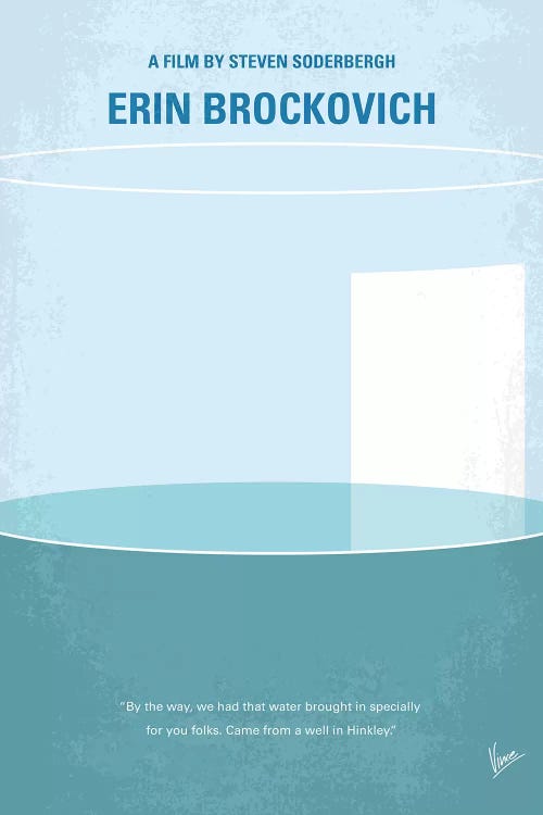 Erin Brockovich Minimal Movie Poster by Chungkong wall art