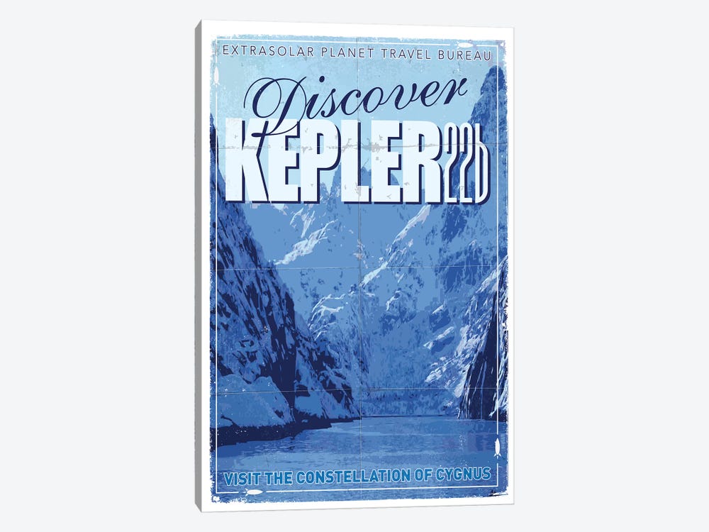 Exoplanet Travel Poster II Kepler-22b by Chungkong 1-piece Canvas Wall Art