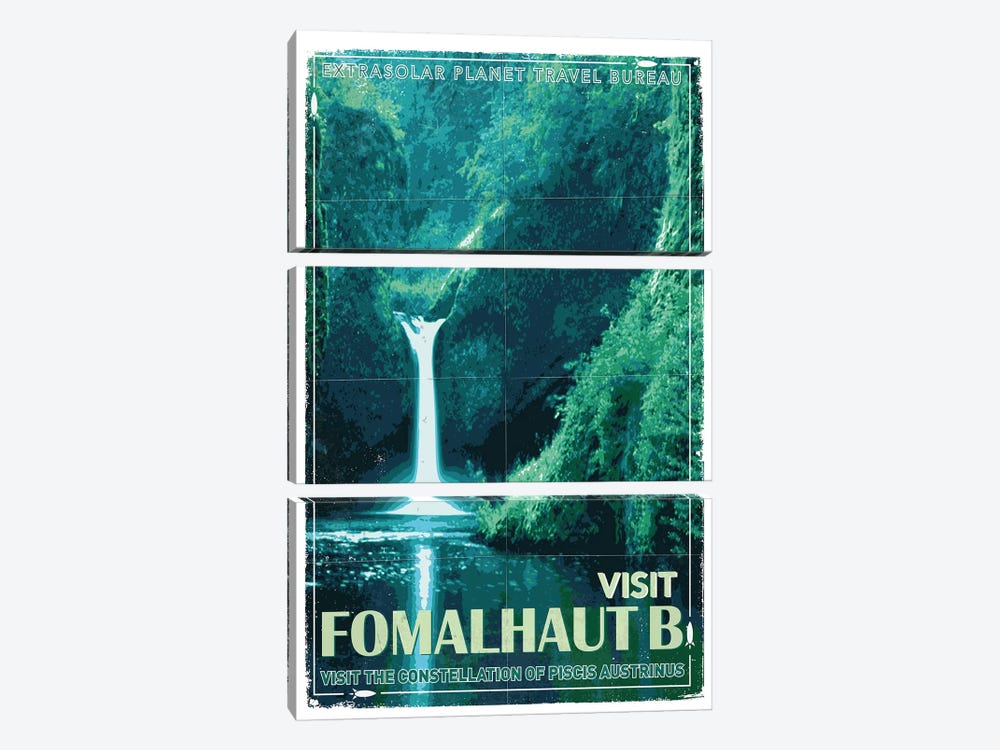 Exoplanet Travel Poster IV Fomalhaut b by Chungkong 3-piece Canvas Art