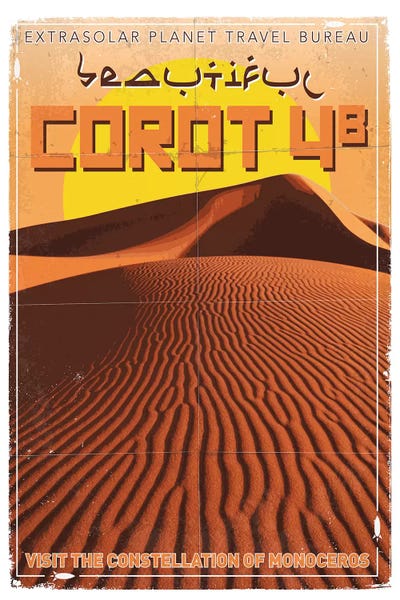 Exoplanet Travel Poster V Corot-4 by Chungkong art print