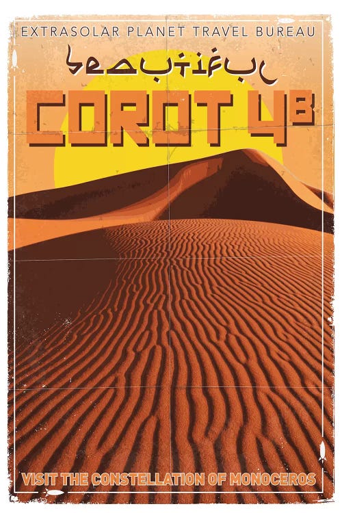 Exoplanet Travel Poster V Corot-4 by Chungkong wall art