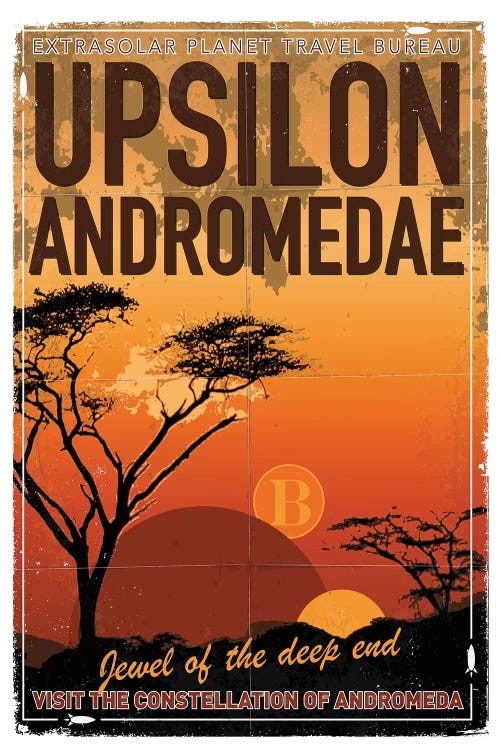 Exoplanet Travel Poster VI Upsilon Andromedae by Chungkong wall art