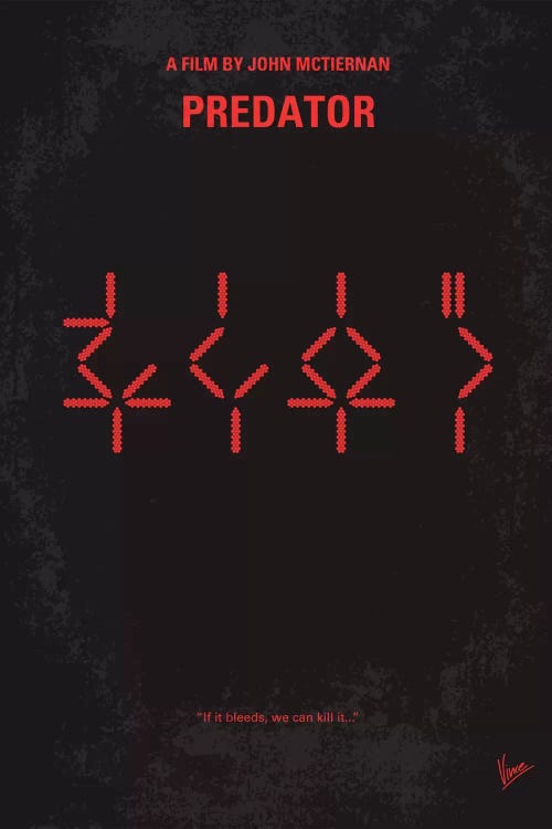 Predator Minimal Movie Poster by Chungkong wall art