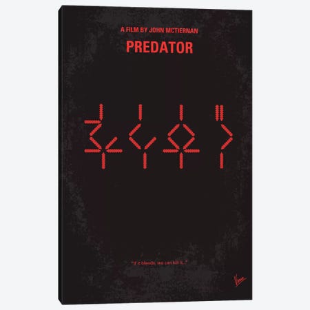 Predator Minimal Movie Poster Canvas Print #CKG83} by Chungkong Art Print