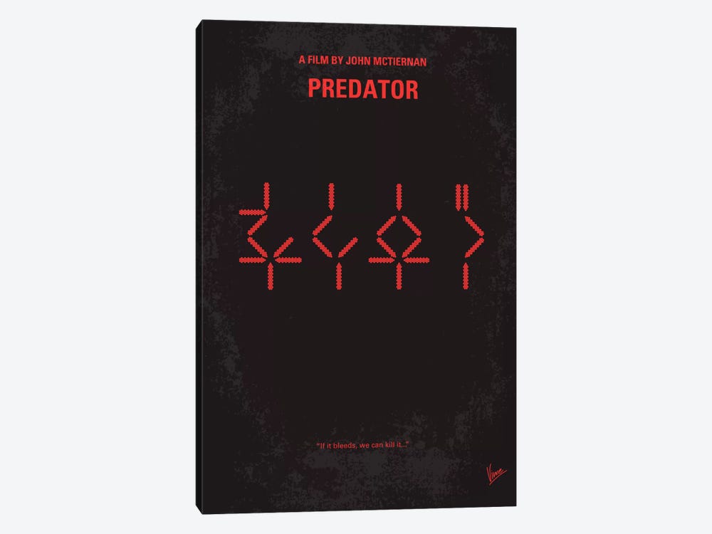 Predator Minimal Movie Poster by Chungkong 1-piece Canvas Art