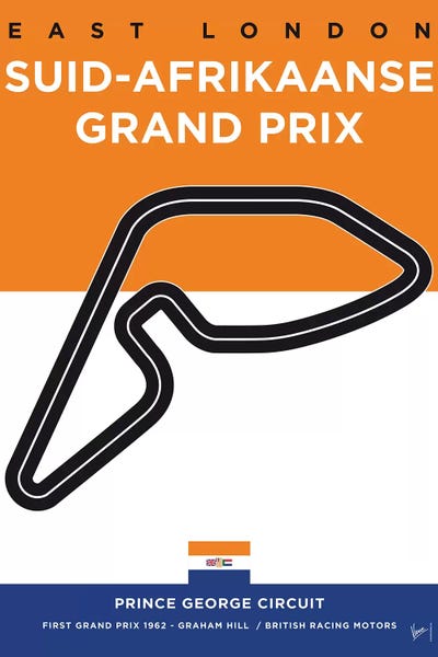 F1 East London Track Minimal Poster by Chungkong metal wall art