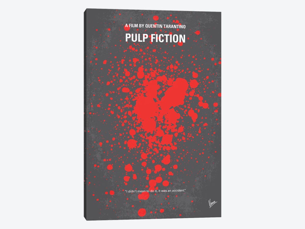 Pulp Fiction Minimal Movie Poster by Chungkong 1-piece Canvas Print
